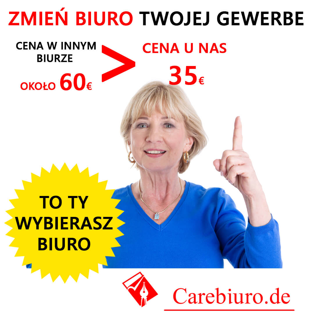 Gewerbe bez zameldowania w carebiuro.de